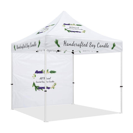 10x10 Craft Fair Tent - Pop Up Customized Canopy Tents for Handmade Soy Candles - ablem8canopy