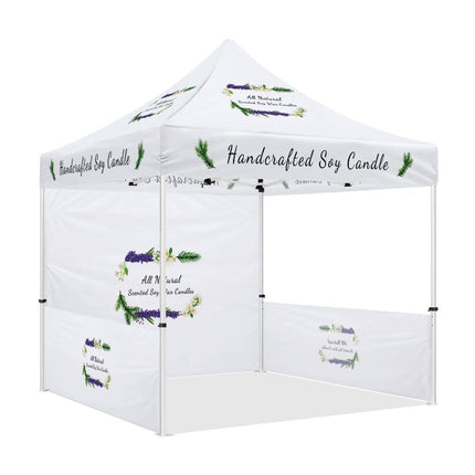 10x10 Craft Fair Tent - Pop Up Customized Canopy Tents for Handmade Soy Candles - ablem8canopy