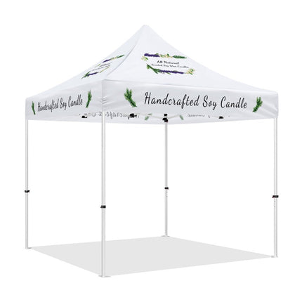 10x10 Craft Fair Tent - Pop Up Customized Canopy Tents for Handmade Soy Candles - ablem8canopy