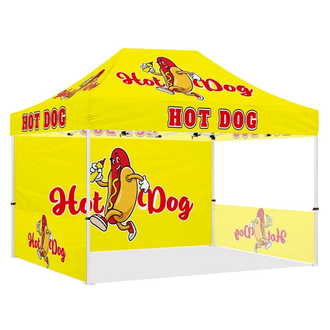Custom Pop up Canopy 10x15 Full Back Wall(Single/Double Sided) - ablem8canopy