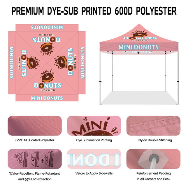 10x10 Canopy Pop Up Tent - ABLEM8CANOPY Mini Donuts 10x10 Pop Up Canopy Tent - ablem8canopy