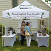 10x10 Craft Fair Tent - Pop Up Customized Canopy Tents for Handmade Soy Candles - ablem8canopy