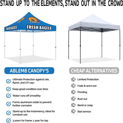 10x10 Food Vendor Tent - Canopy Tent for Outside for Bagel Bread Bakery Booth  - ablem8canopy