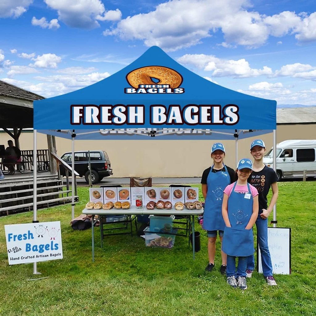 10x10 Canopy Tent for Outside for Bagel Bread Bakery Booth