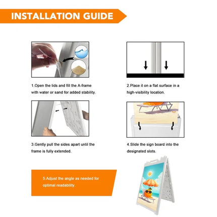 24x36" A-Frame Sidewalk Sign – Folding Double-Sided Outdoor Display for Business