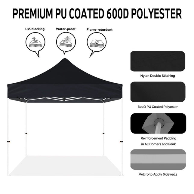 ABLEM8CANOPY 10x10 Black Canopy Tent - ablem8canopy