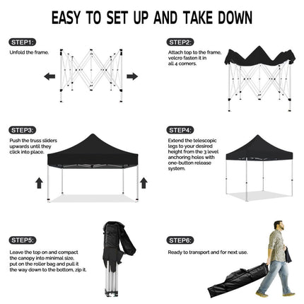 ABLEM8CANOPY 10x10 Black Canopy Tent - ablem8canopy