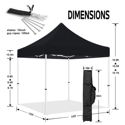 ABLEM8CANOPY 10x10 Black Canopy Tent - ablem8canopy