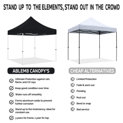 ABLEM8CANOPY 10x10 Black Canopy Tent - ablem8canopy