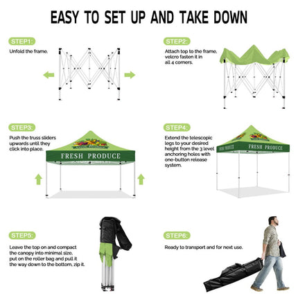 ABLEM8CANOPY 10x10 Fresh Produce Pop Up Event Canopy Tents - ablem8canopy
