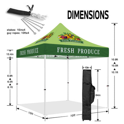 ABLEM8CANOPY 10x10 Fresh Produce Pop Up Event Canopy Tents - ablem8canopy