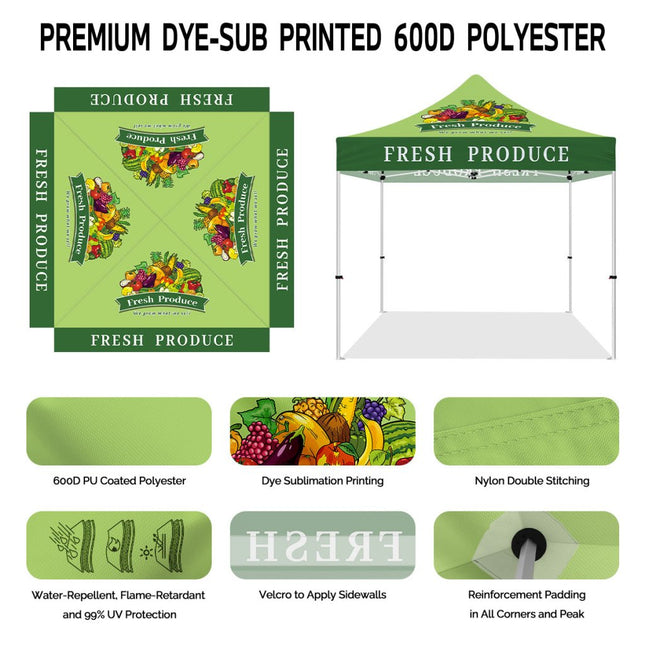 ABLEM8CANOPY 10x10 Fresh Produce Pop Up Event Canopy Tents - ablem8canopy