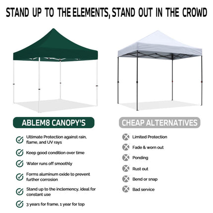 ABLEM8CANOPY 10x10 Green Canopy Tent - ablem8canopy