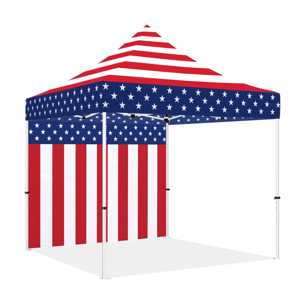 10x10 Pop Up Canopy Tent-American Flag