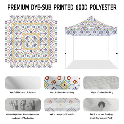 ABLEM8CANOPY 10x10 Pop Up Canopy Tent - Boho - ablem8canopy