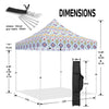 ABLEM8CANOPY 10x10 Pop Up Canopy Tent - Boho - ablem8canopy