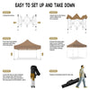 ABLEM8CANOPY 10x10 Pop Up Canopy Tent - Coffee - ablem8canopy