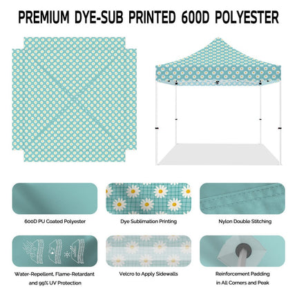 ABLEM8CANOPY 10x10 Pop Up Canopy Tent - Floral - ablem8canopy