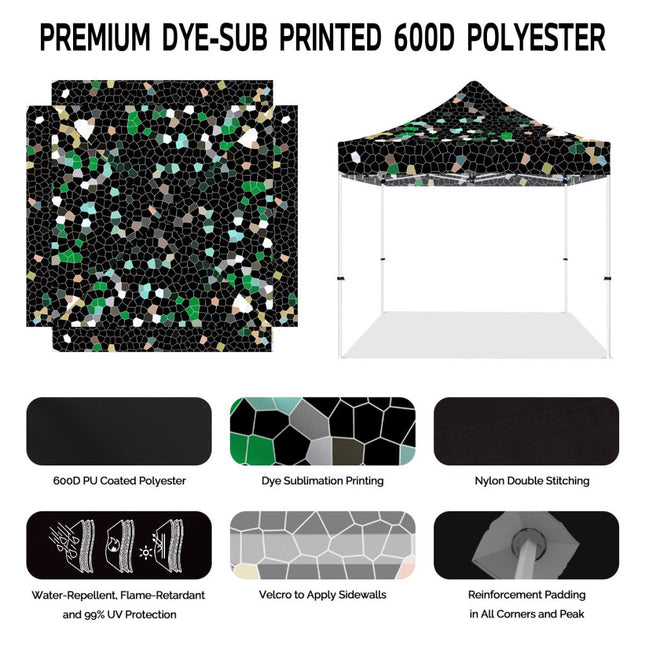 ABLEM8CANOPY 10x10 Pop Up Canopy Tent - Fragments - ablem8canopy