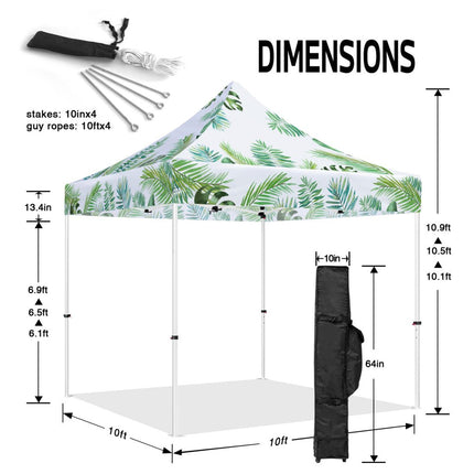 ABLEM8CANOPY 10x10 Pop Up Canopy Tent - Jungle - ablem8canopy
