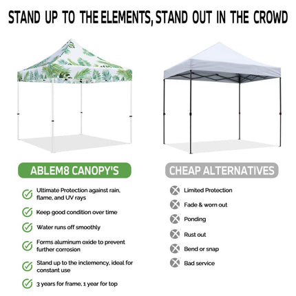 ABLEM8CANOPY 10x10 Pop Up Canopy Tent - Jungle - ablem8canopy