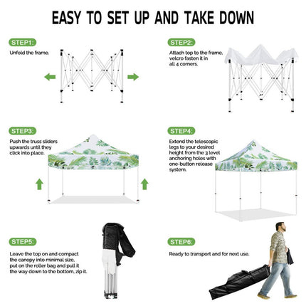 ABLEM8CANOPY 10x10 Pop Up Canopy Tent - Jungle - ablem8canopy
