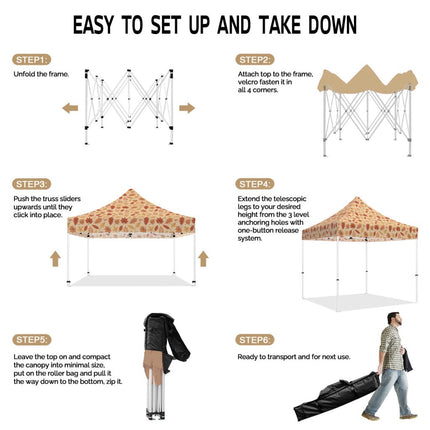 ABLEM8CANOPY 10x10 Pop Up Canopy Tent - Leaves - ablem8canopy