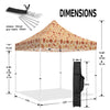 ABLEM8CANOPY 10x10 Pop Up Canopy Tent - Leaves - ablem8canopy