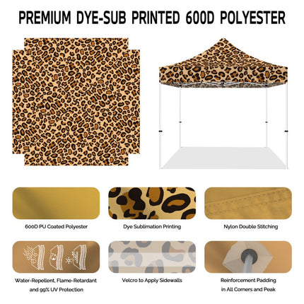ABLEM8CANOPY 10x10 Pop Up Canopy Tent - Leopard - ablem8canopy