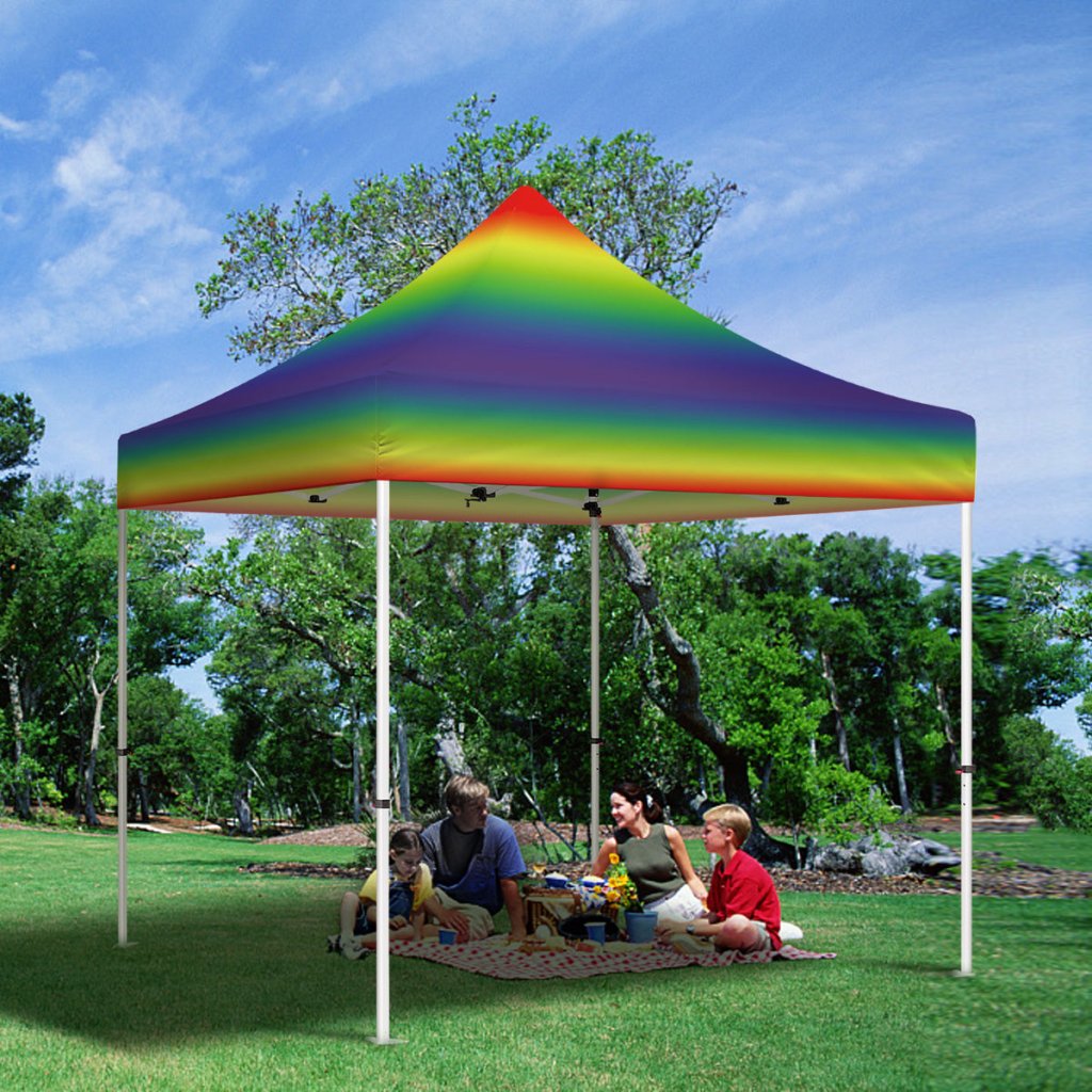 garden tent canopy ABLEM8CANOPY 10x10 Pop Up Rainbow Canopy Tent