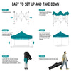 ABLEM8CANOPY 10x10 Pop Up Turquoise Canopy Tent - ablem8canopy