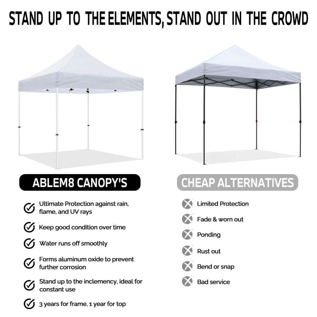 10x10 Pop Up White Canopy Tents