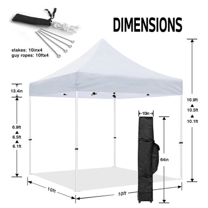 ABLEM8CANOPY 10x10 Pop Up White Canopy Tents - ablem8canopy