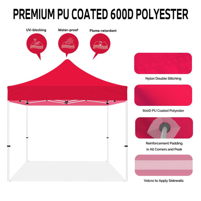 ABLEM8CANOPY 10x10 Red Canopy Tent - ablem8canopy