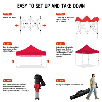 ABLEM8CANOPY 10x10 Red Canopy Tent - ablem8canopy