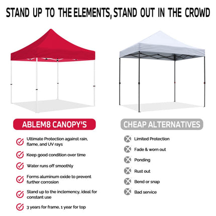 ABLEM8CANOPY 10x10 Red Canopy Tent - ablem8canopy