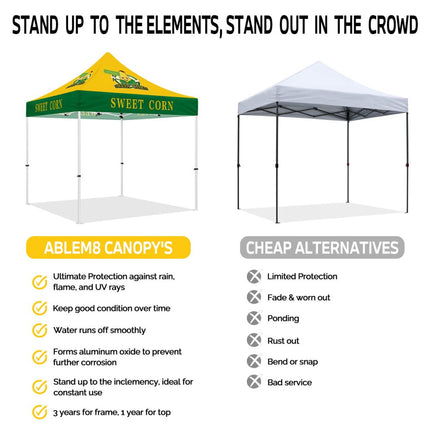 ABLEM8CANOPY 10x10 Sweet Corn Canopy Pop Up Tent - ablem8canopy