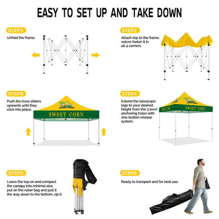 ABLEM8CANOPY 10x10 Sweet Corn Canopy Pop Up Tent - ablem8canopy