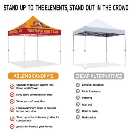 ABLEM8CANOPY 10x10 Themed Pop Up Tents & Canopies for for Dog&Cat Treats Vendors - ablem8canopy