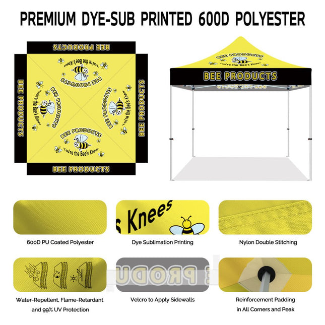 ABLEM8CANOPY Bee Products 10x10 Pop Up Yellow Canopy Tent - ablem8canopy