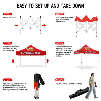 ABLEM8CANOPY Butcher Shop 10x10 Canopy Tent with Walls - ablem8canopy