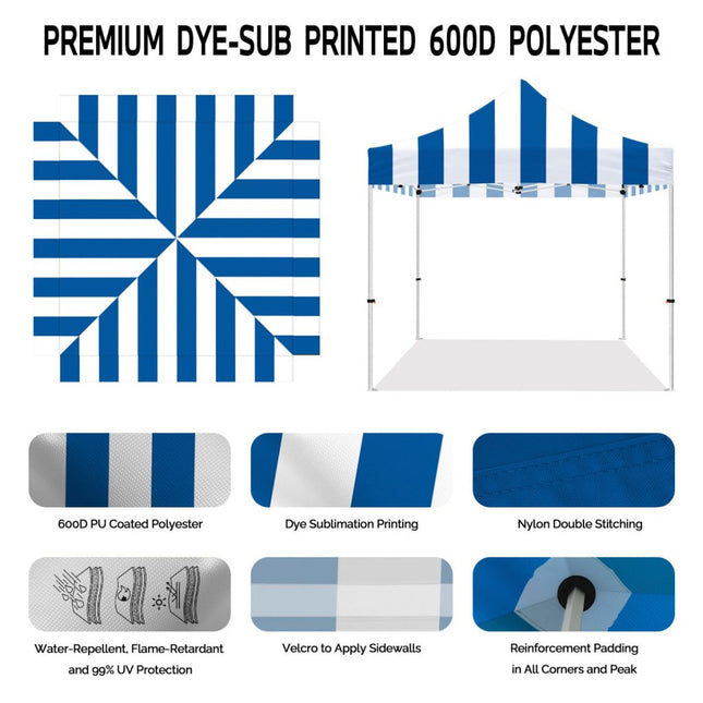 ABLEM8CANOPY Carnival 10x10 Pop Up Canopy Tent - Blue - ablem8canopy