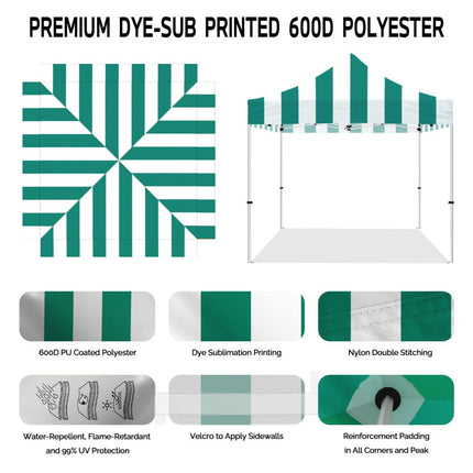 ABLEM8CANOPY Carnival 10x10 Pop Up Canopy Tent - Green - ablem8canopy