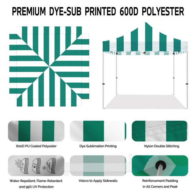 ABLEM8CANOPY Carnival 10x10 Pop Up Canopy Tent - Green - ablem8canopy
