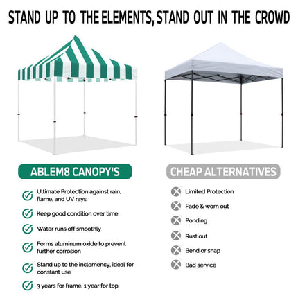 ABLEM8CANOPY Carnival 10x10 Pop Up Canopy Tent - Green - ablem8canopy