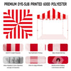 ABLEM8CANOPY Carnival 10x10 Red and White Striped Canopy Tent - ablem8canopy