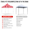 ABLEM8CANOPY Carnival 10x10 Red and White Striped Canopy Tent - ablem8canopy