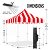 ABLEM8CANOPY Carnival 10x10 Red and White Striped Canopy Tent - ablem8canopy