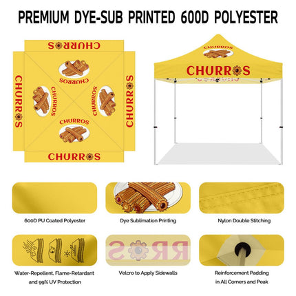 ABLEM8CANOPY Churros 10x10 canopy tent with sidewalls - ablem8canopy