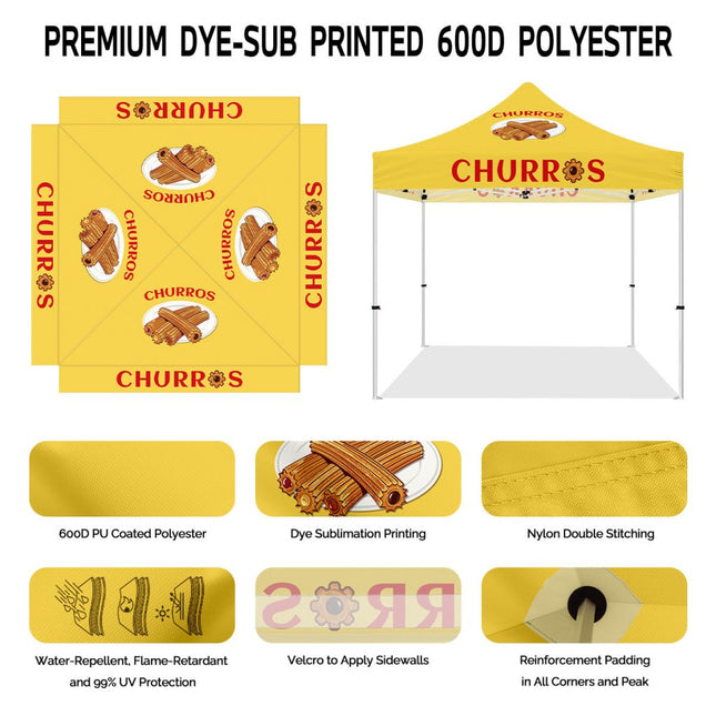 ABLEM8CANOPY Churros 10x10 canopy tent with sidewalls - ablem8canopy